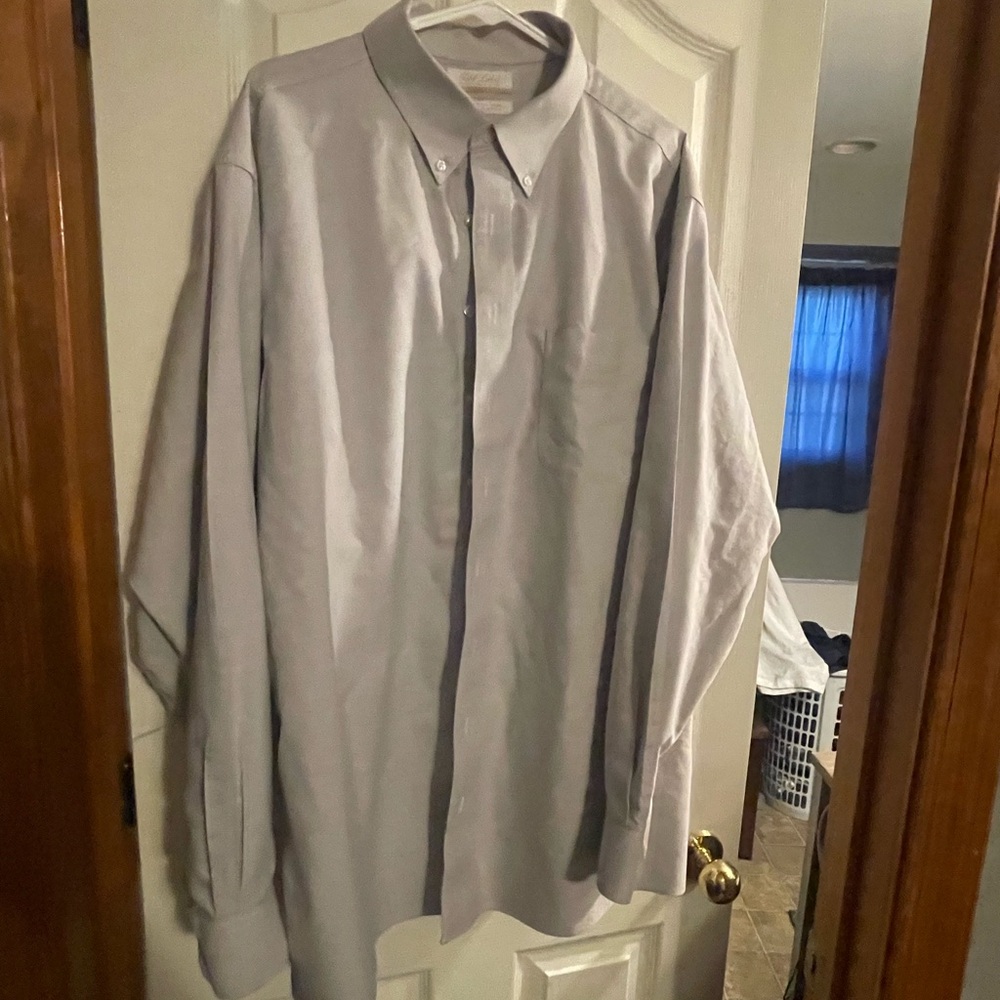 Round Tree & York Gold Label Men's Classic Gray Shirt 18 1/2; 36/37